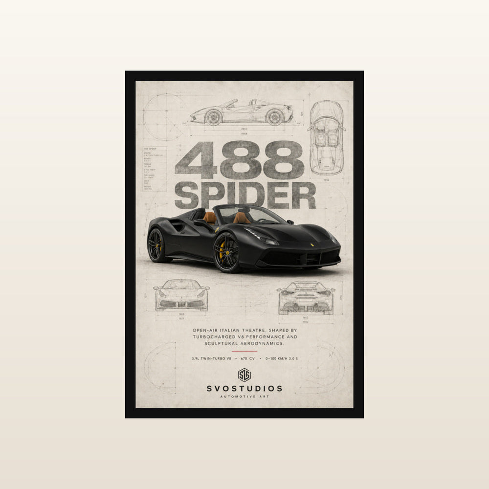 Matte Black Italian Spider Blueprint