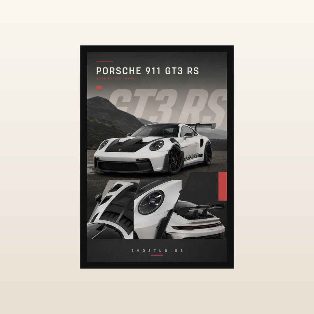 White & Black Track Edition Wall Art
