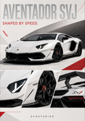 White Aventador SVJ Luxury Editorial artwork