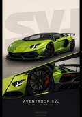 Green Aventador SVJ Speed Study artwork