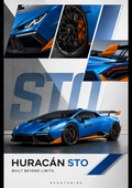 Electric Blue Huracán STO Editorial artwork