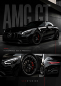 Gloss Black AMG GT Automotive Wall Art artwork