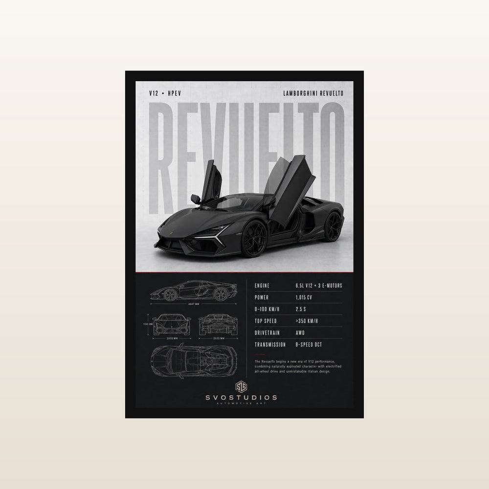 Matte Black Hybrid V12 Split-Panel Blueprint