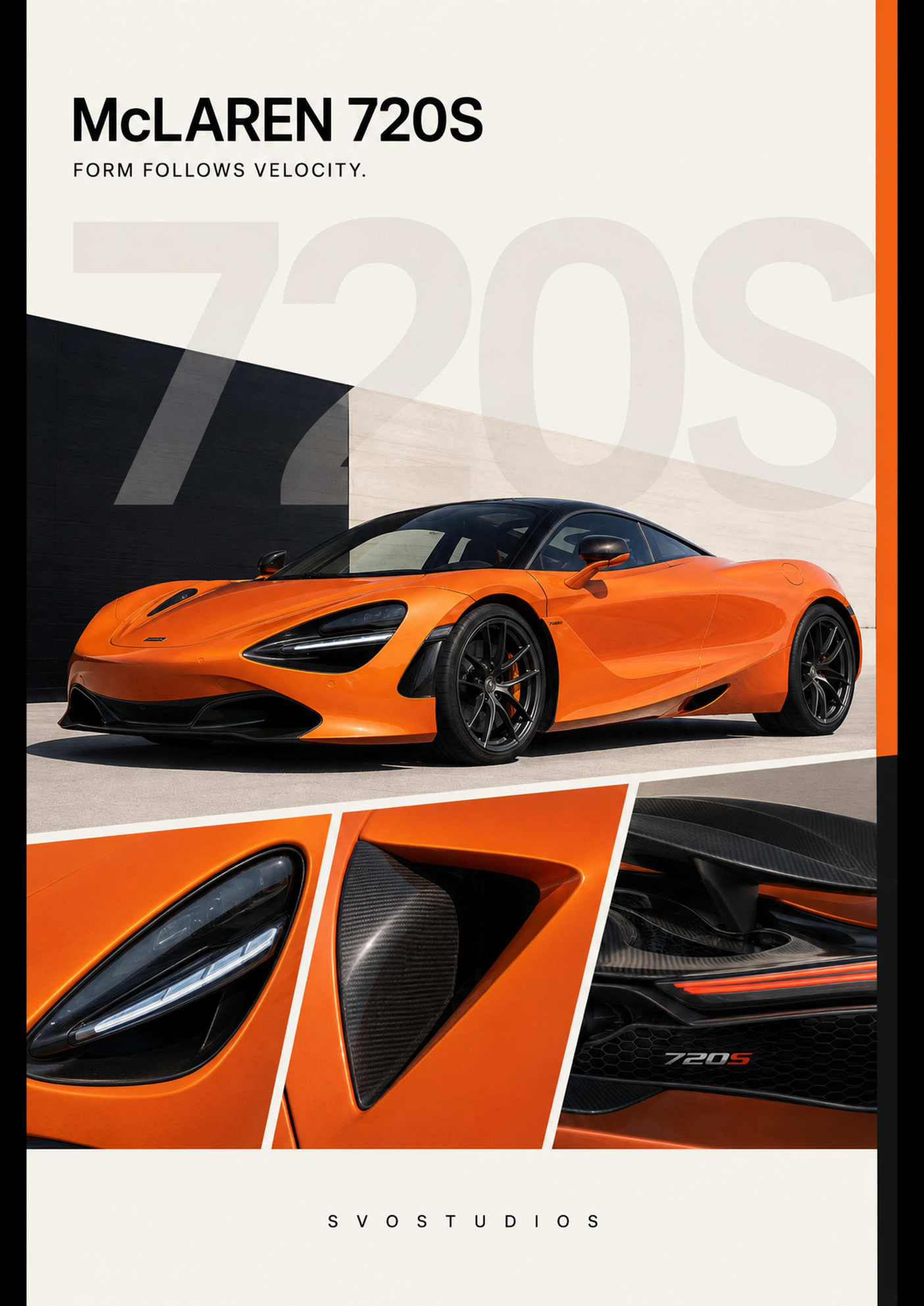 Papaya McLaren 720S Gallery Study artwork