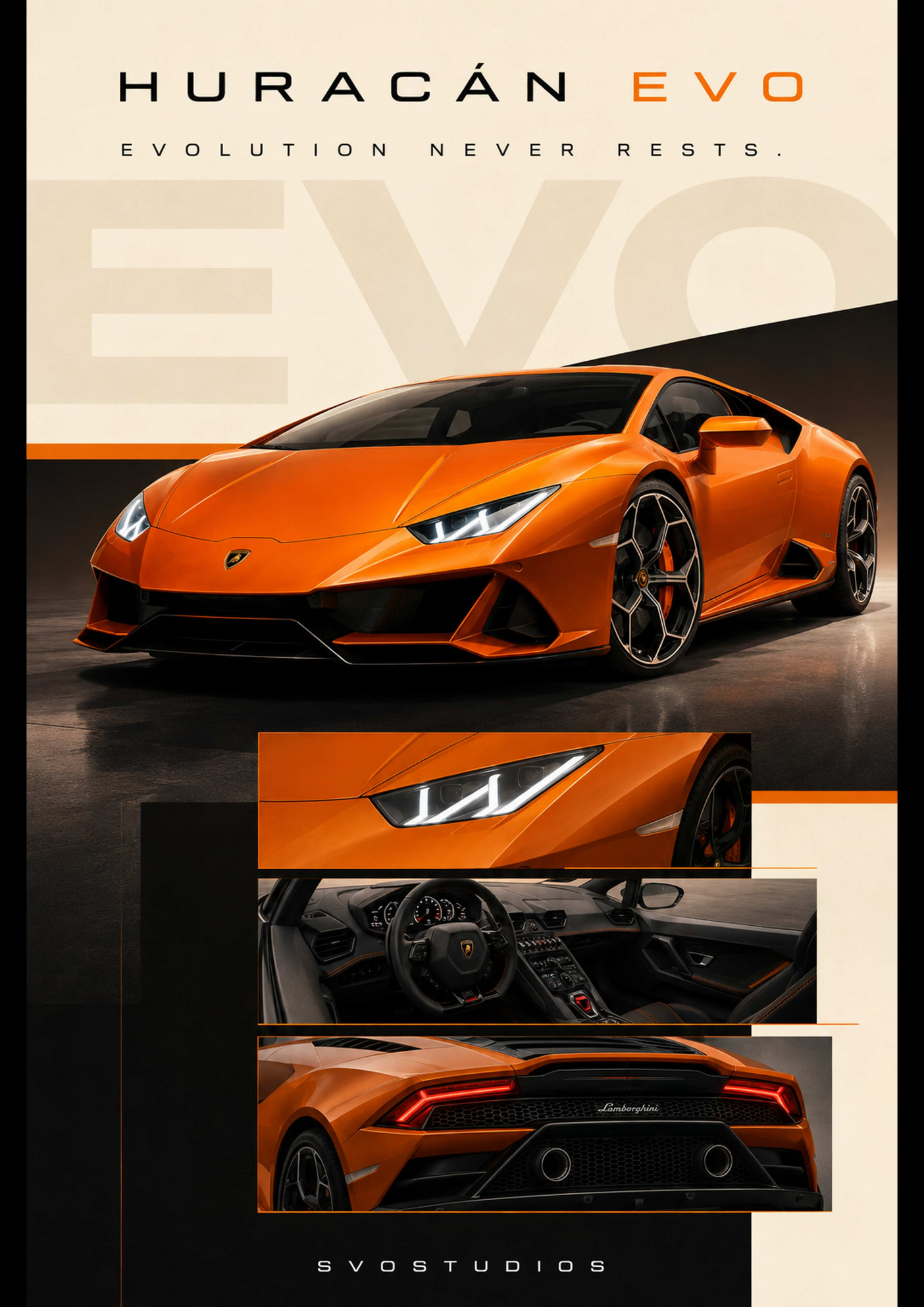 Pearl Orange Huracán EVO Showcase artwork
