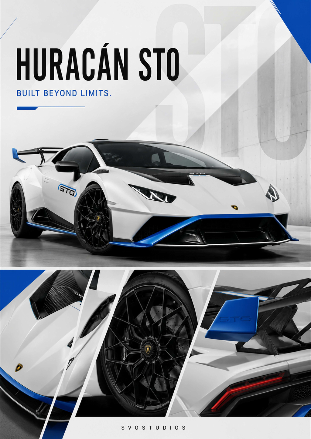 Pearl White Huracán STO artwork
