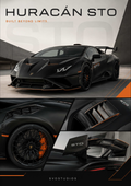 Satin Black Huracán STO artwork
