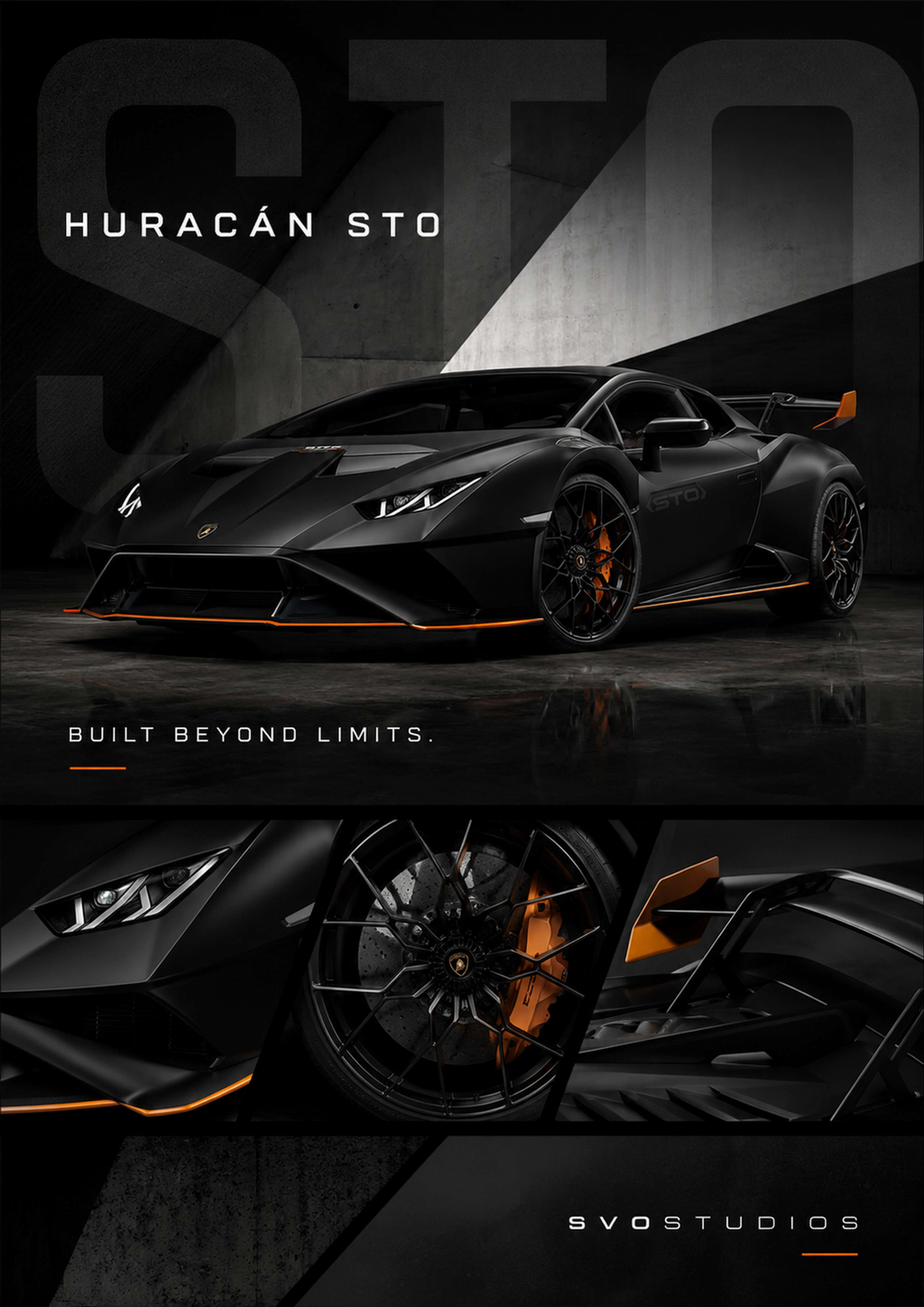 Stealth Black Huracán STO artwork