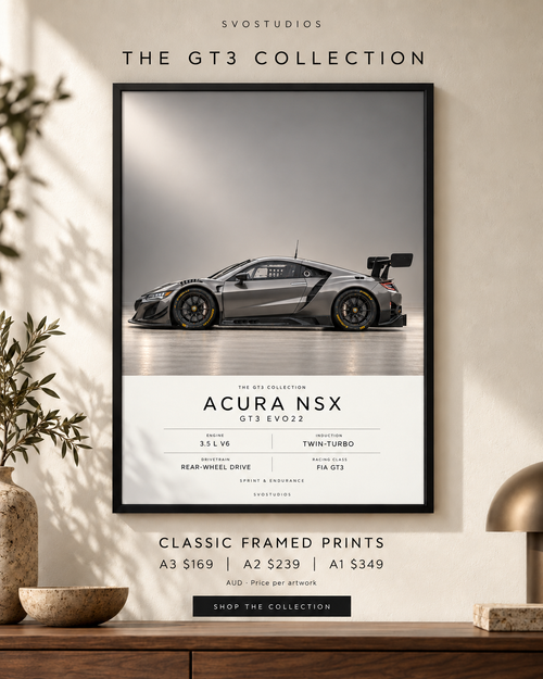 Acura NSX GT3 EVO22 in a Classic Frame — campaign image
