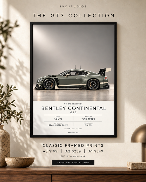 Bentley Continental GT3 in a Classic Frame — campaign image