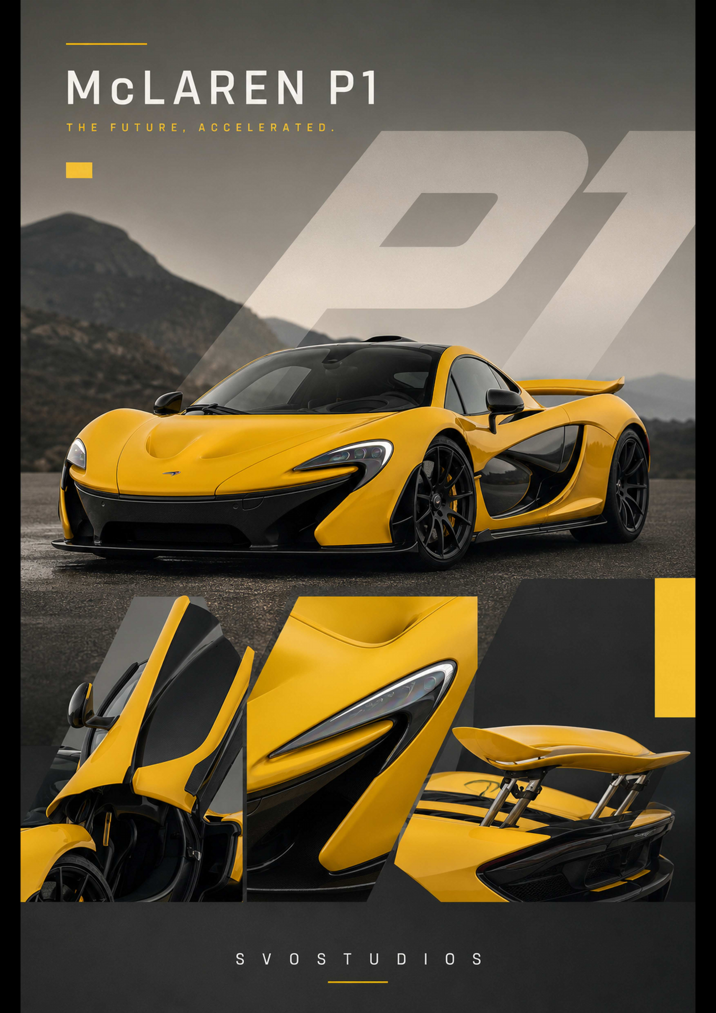 Volcano Yellow McLaren P1 artwork